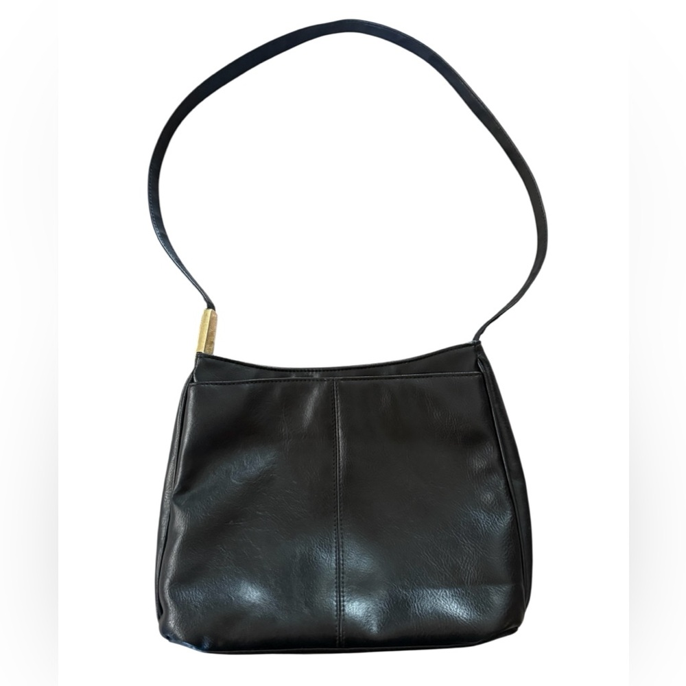 Bueno Elegant Black Leather Shoulder Bag💕